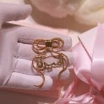 بروش فيونكا فضه خالصه مطلي بالذهب الخالص