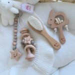 طقم العنايه الخشبيه ٤ قطع