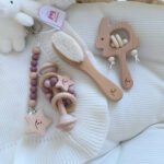 طقم الطفل خشبيه ٤ قطع