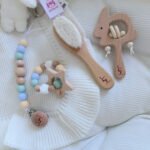 طقم العنايه الخشبيه ٤ قطع