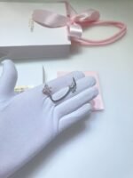 بروش فضه خالصه مرصع زركون